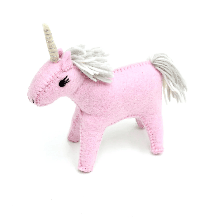 Tara Treasures Felt Pink Unicorn Toy