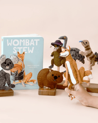 Tara Treasures Wombat Stew Finger Puppets Set