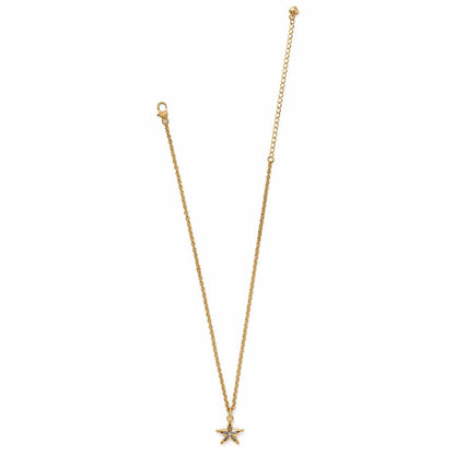 Brighton starfish pendant necklace in two-tone finish with crystal accents and lobster clasp on a white background
