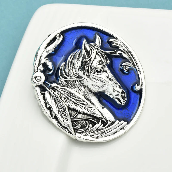 Vintage Horse Badge Brooch