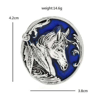 Vintage Horse Badge Brooch