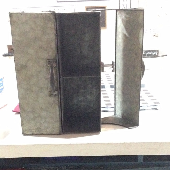 Vintage Metal Split Open Organizer Box - The Loft/ 36 Eleven