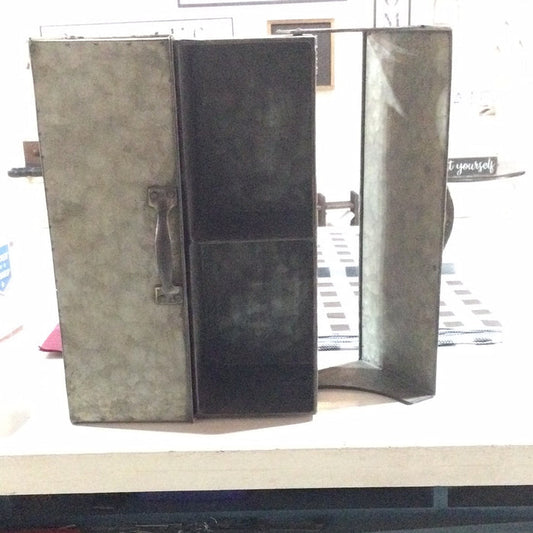 Vintage Metal Split Open Organizer Box - The Loft/ 36 Eleven