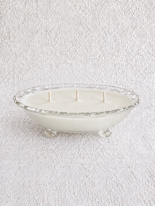 Vintage Oval Glass Bowl Candle – Yellowstone
