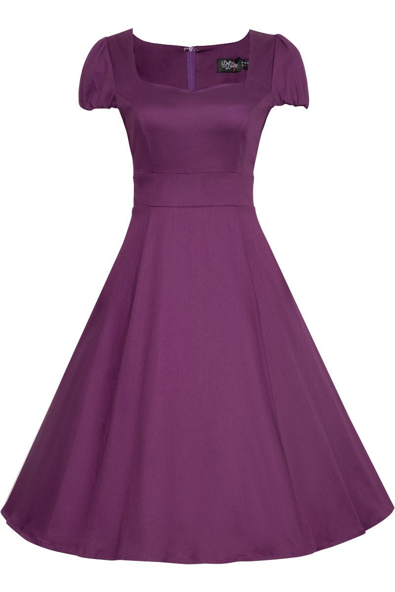 Claudia Purple Swing Dress