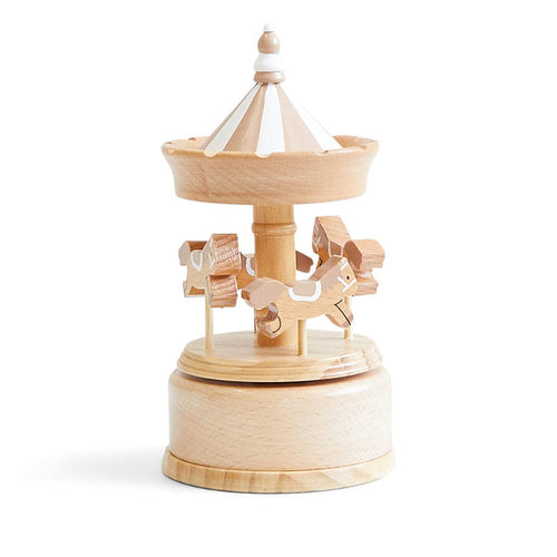 Wooden Musical Carousel - Horses
