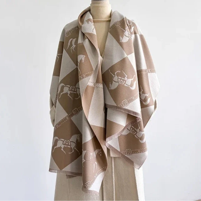 Zubiena Pashmina Scarf Khaki