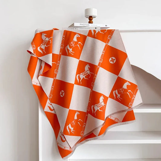 Zubiena Pashmina Scarf Orange